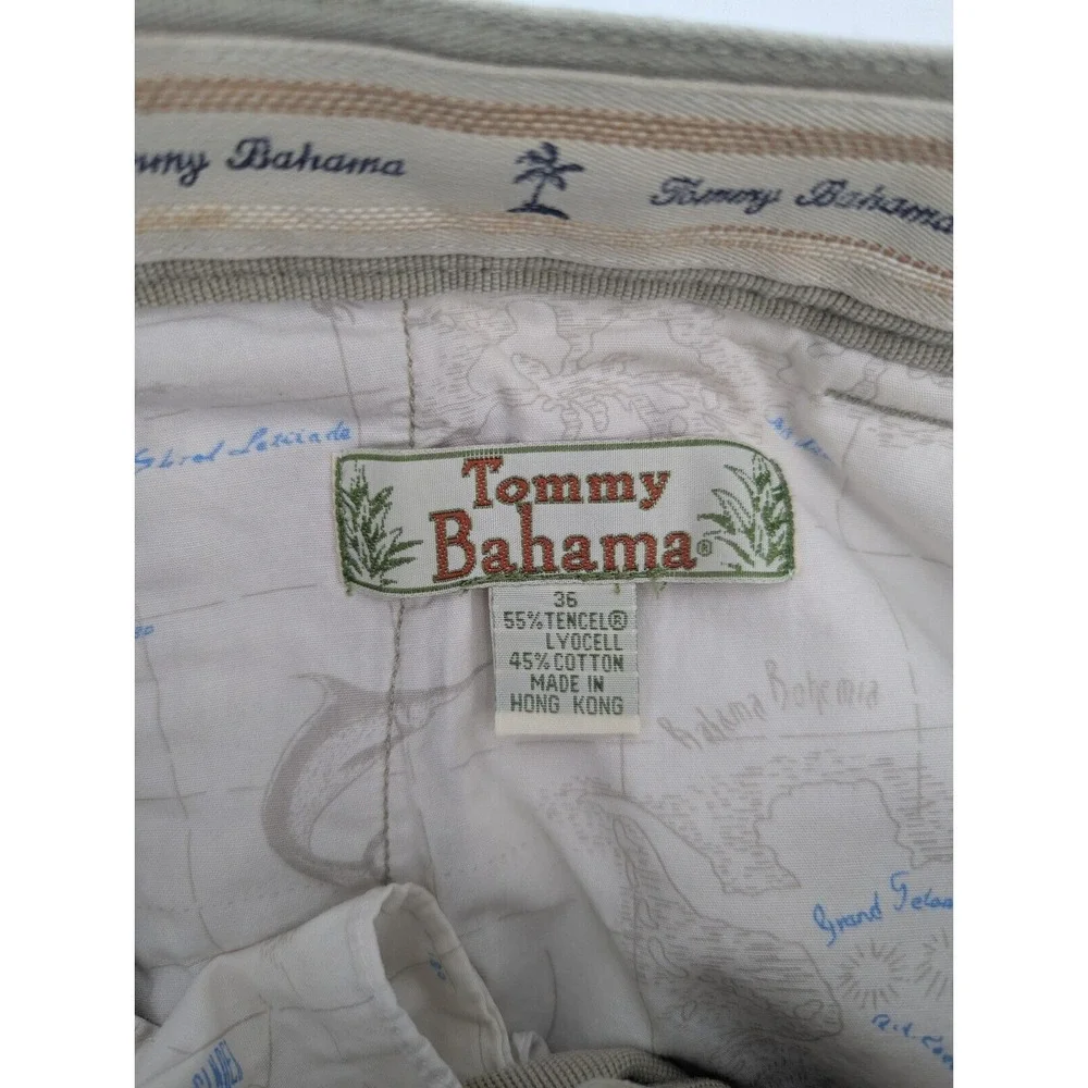 Tommy Bahama Relax VTG Cargo Shorts Men's 36 Beige Tencel Cotton Blend 7